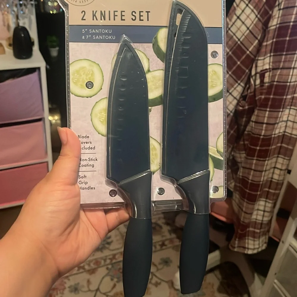 Blue 2-Piece Knife Set
